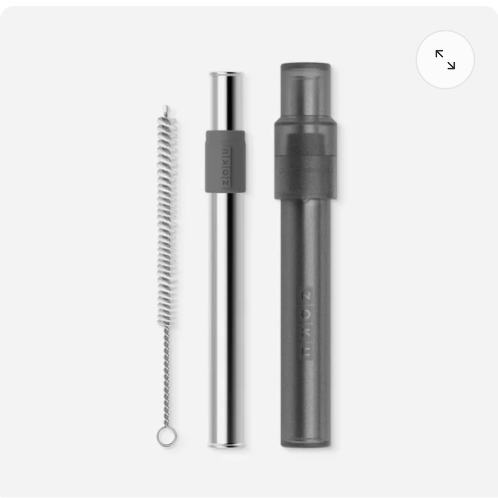 Zoku Stainless Steel Straw Set with Brush